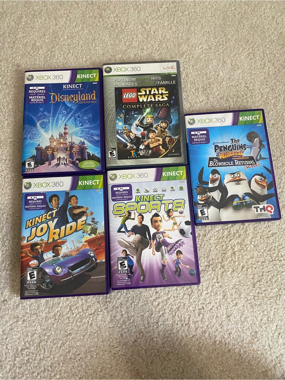 Xbox 360 Kinect Game Bundle - 5 Games!